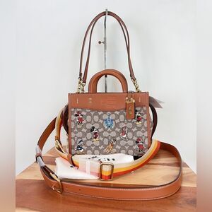 NWT Disney X‎ Coach Rogue 25 With Mickey Mouse And Friends